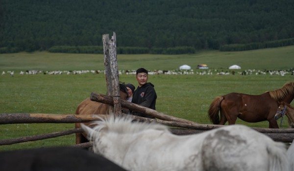 Mongolian Nomadic Family