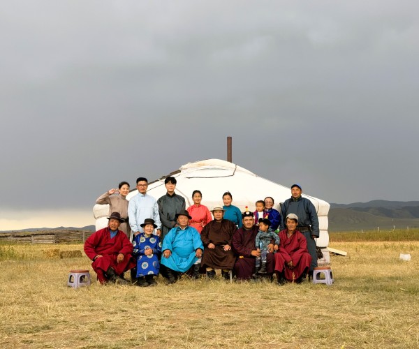 Mongolian Nomadic Family